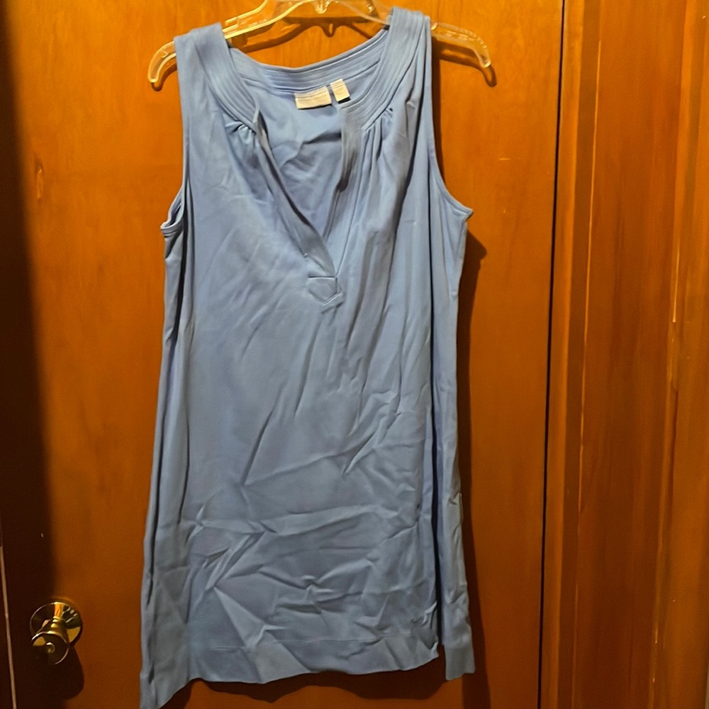 Blue shift dress